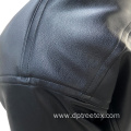 Custom Men's Leather Windproof Zip Up Bomber Jacket